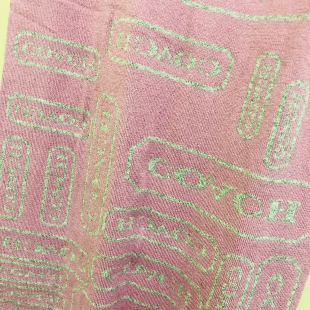 EUC Coach Wool/Angora/Cashmere Pink & Gray Reversible Long Winter Scarf - Picture 5 of 7